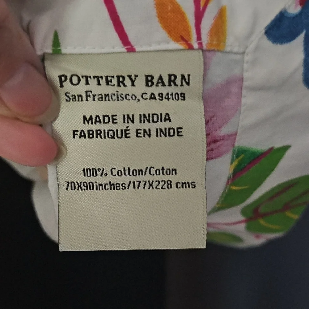 Potterybarn Garden Cotton Table Throw